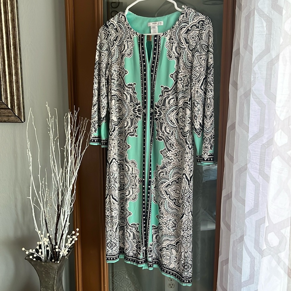 Patterned mint dress